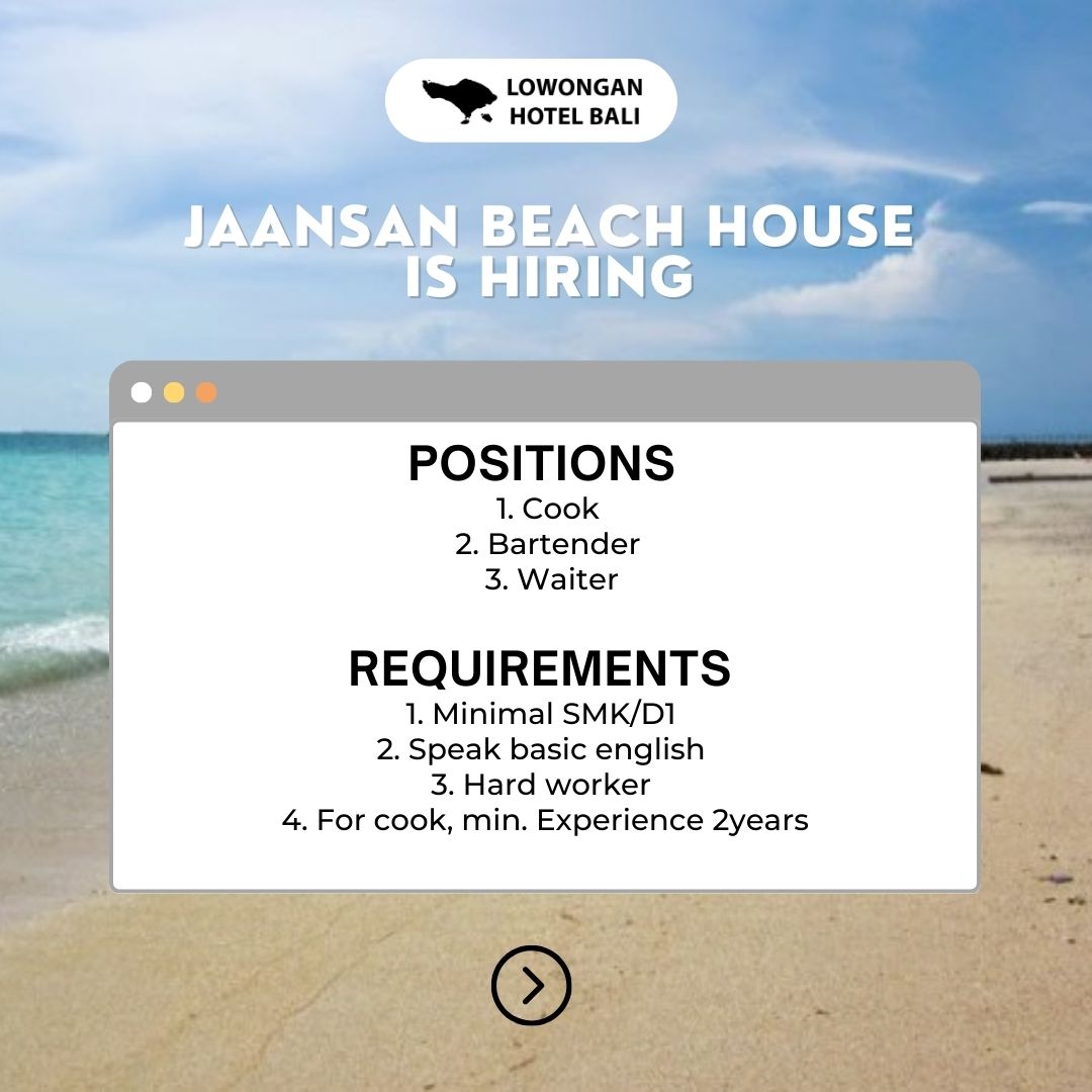 Lowongan Jaansan Beach House