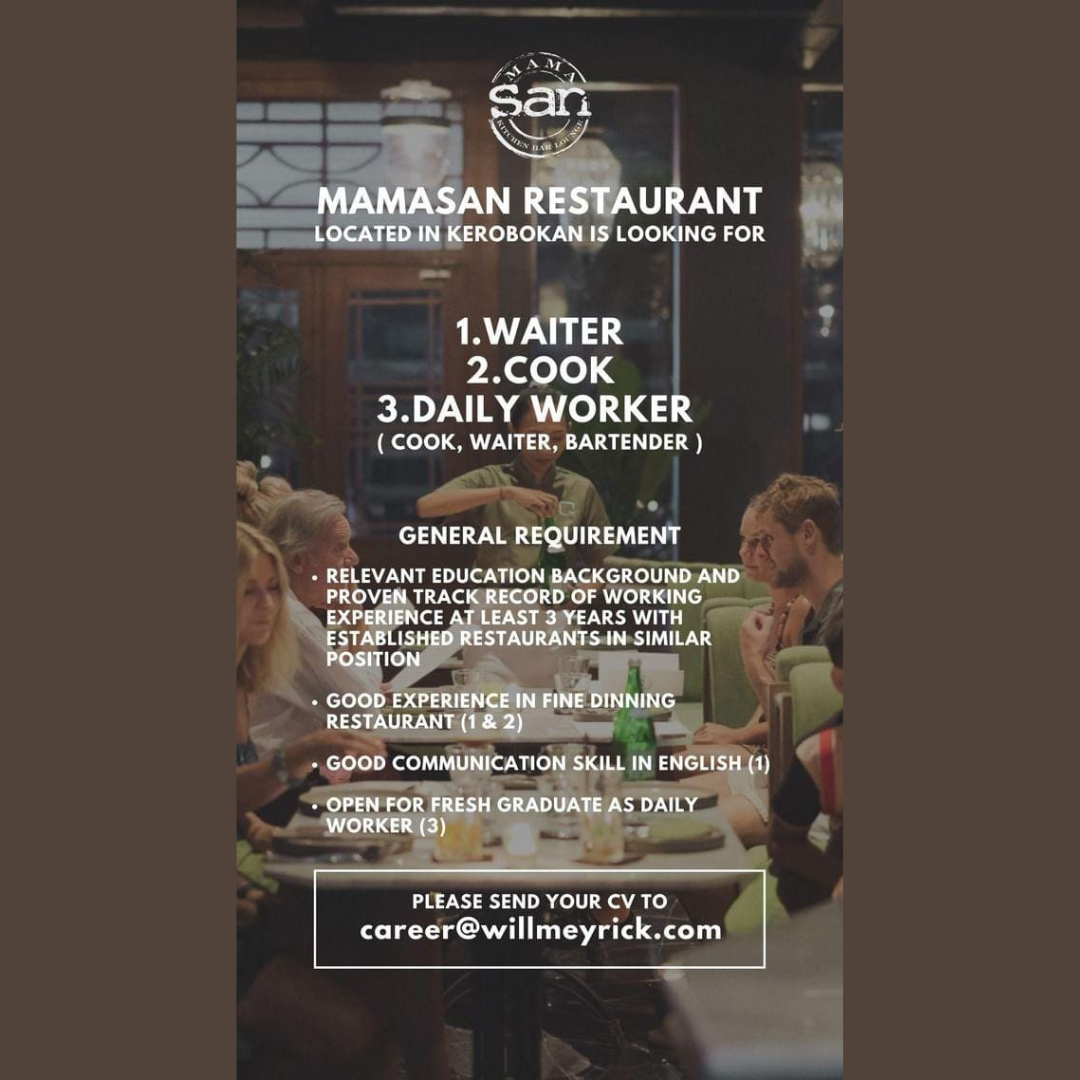 Lowongan Mamasan Restaurant Kerobokan