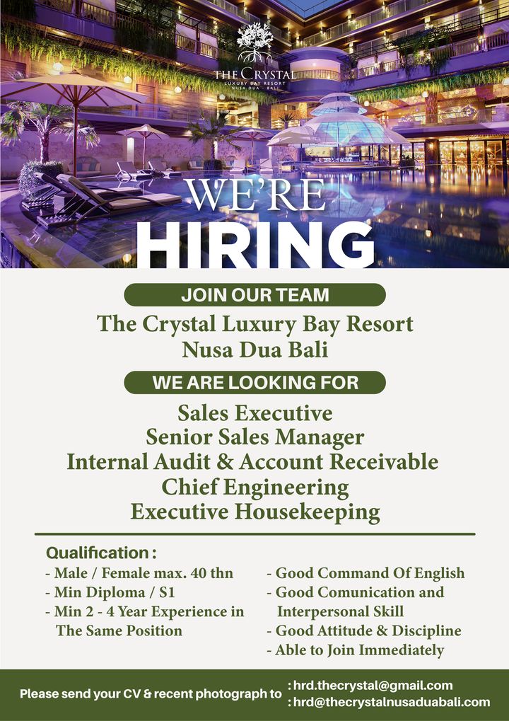 Lowongan The Crystal Nusa Dua