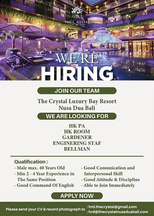 Lowongan The Crystal Luxury Bay Resort