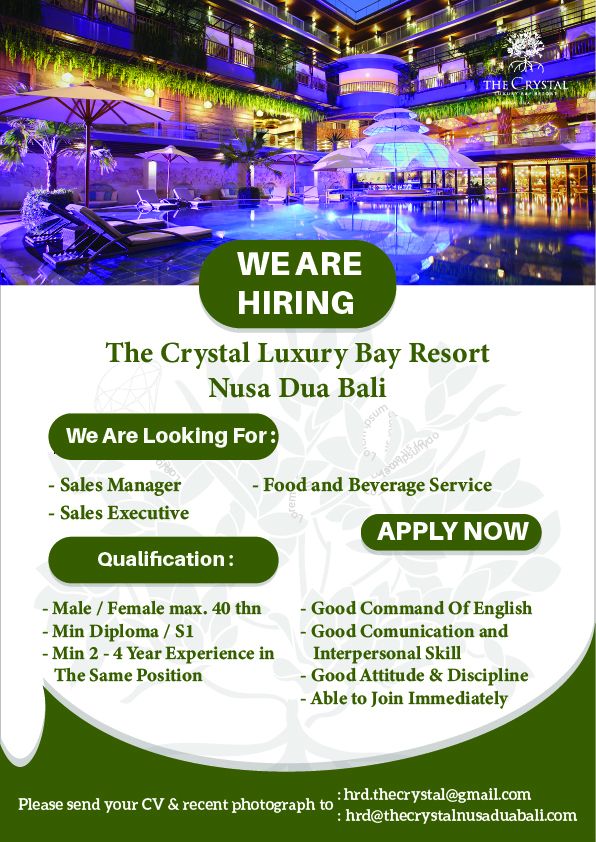 Lowongan The Crystal Luxury Bay Resort