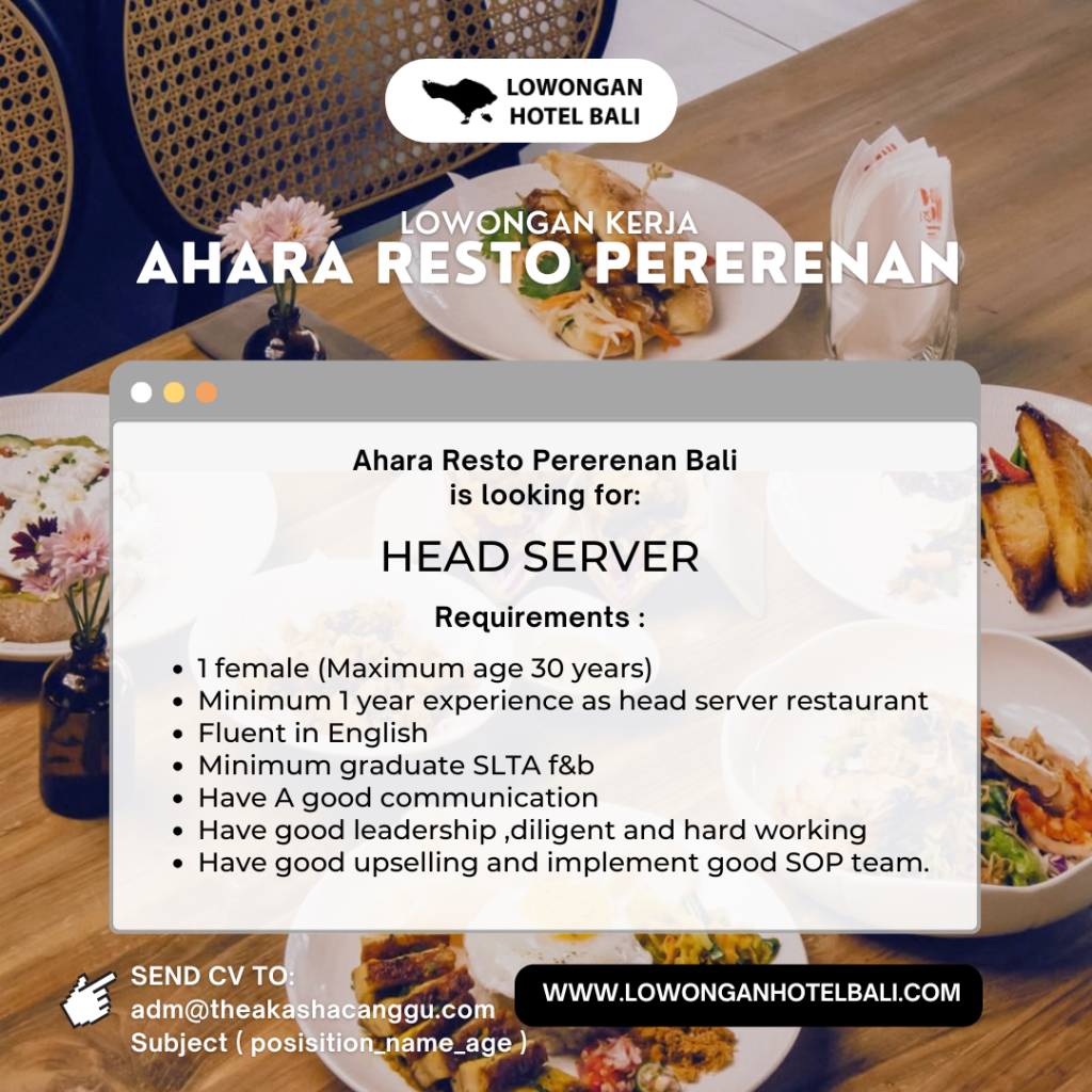 Lowongan Ahara Bali