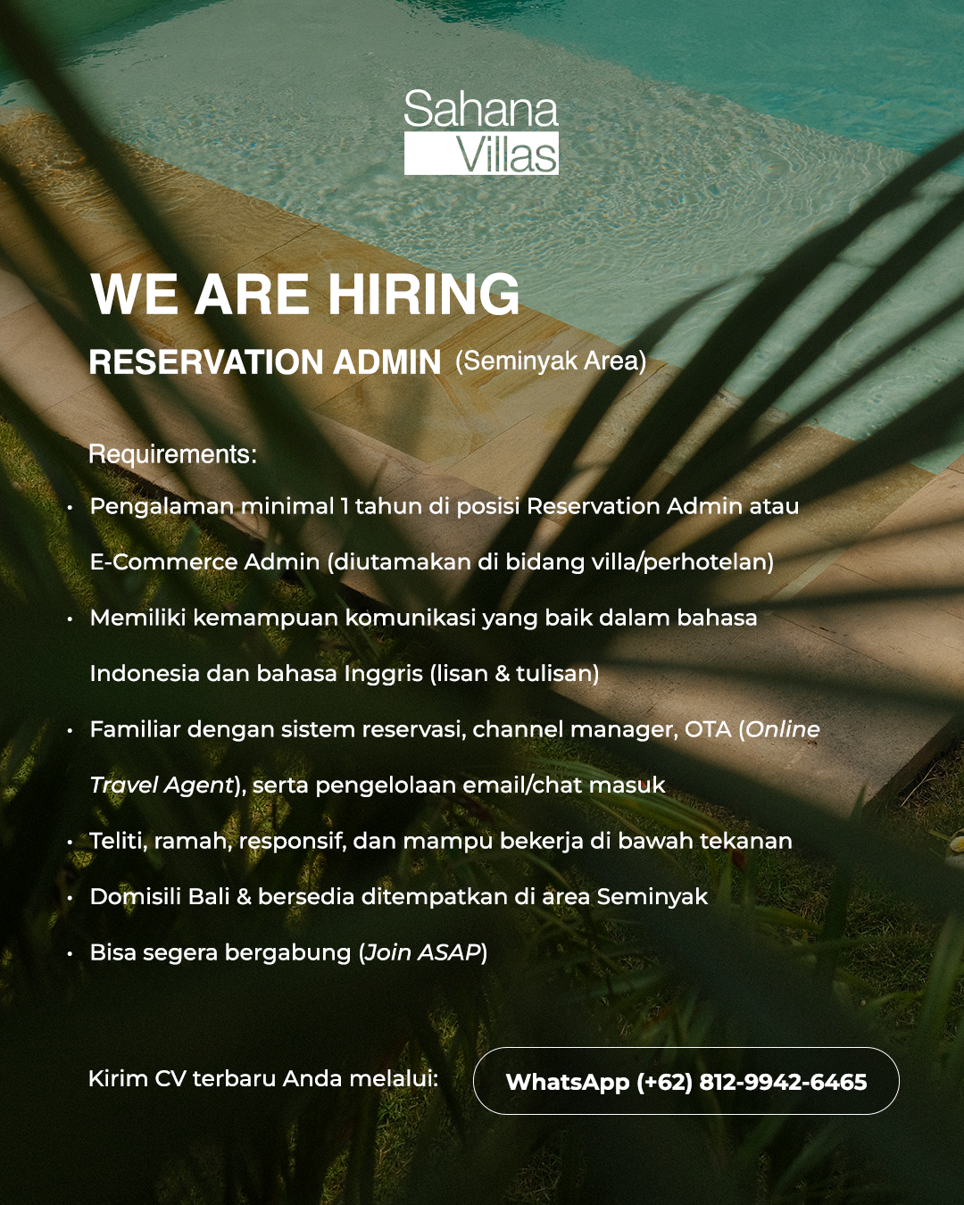 Lowongan Sahana Villas