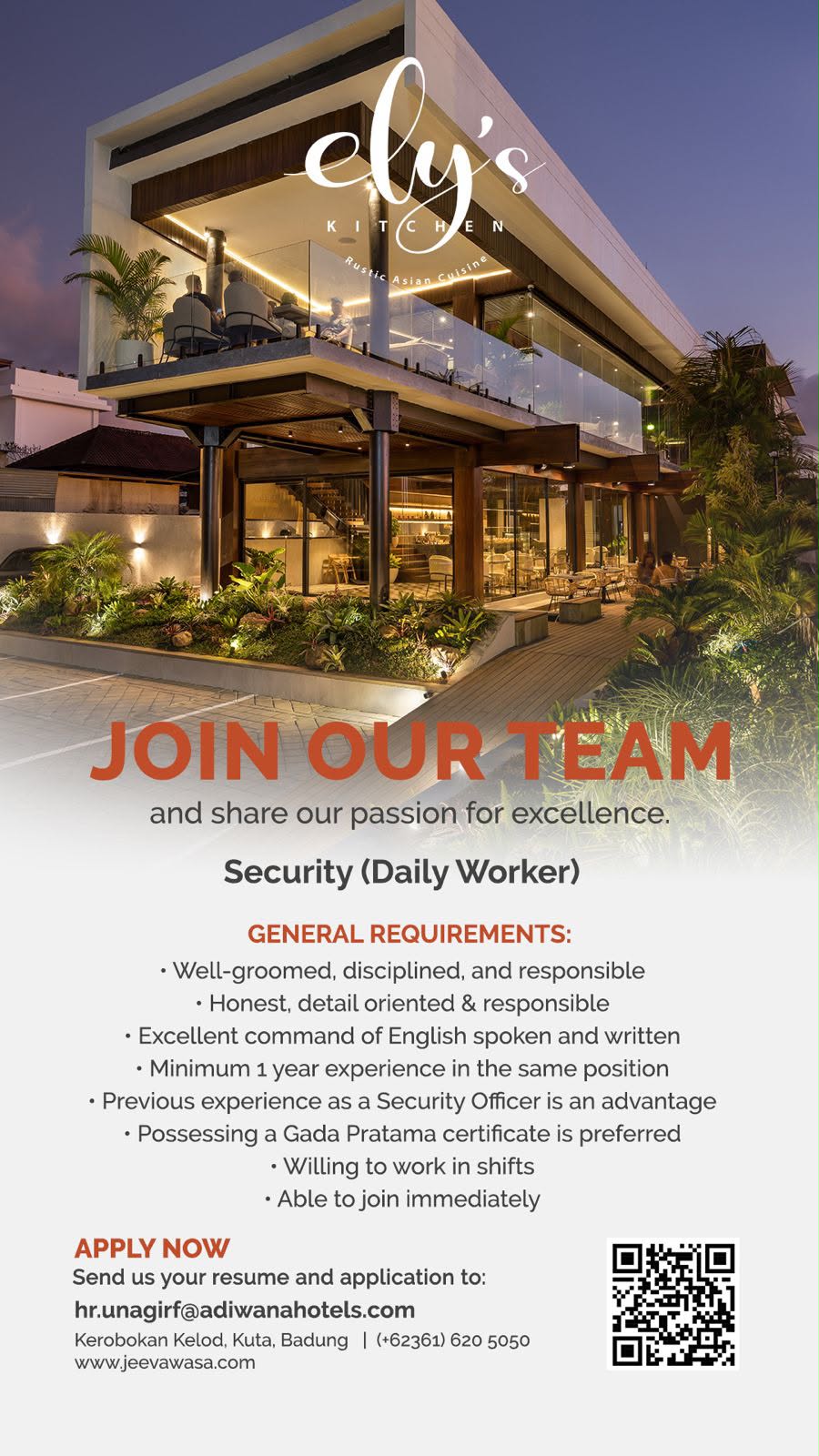 Lowongan Security Ely's Kitchen